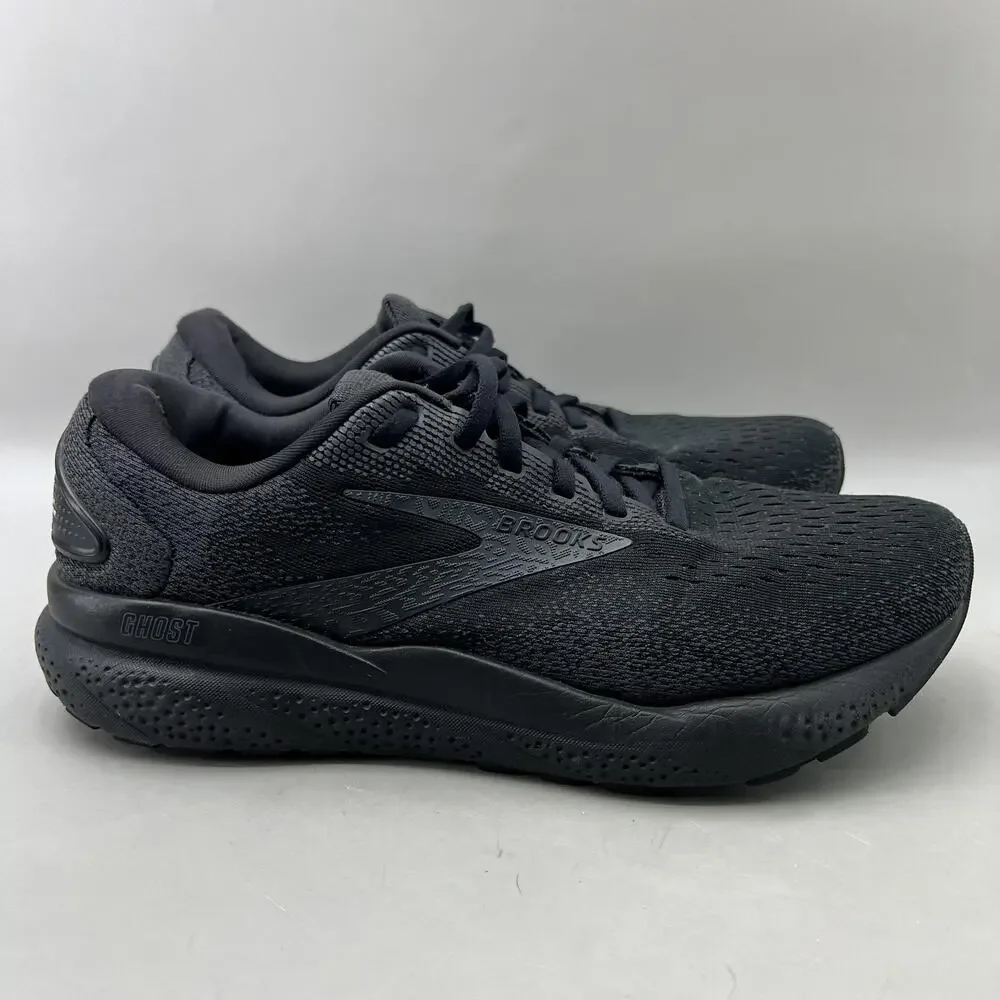 Brooks Ghost 16 Running Shoes Men Size 8.5 EE Black Mesh Comfort Cushion Sneaker